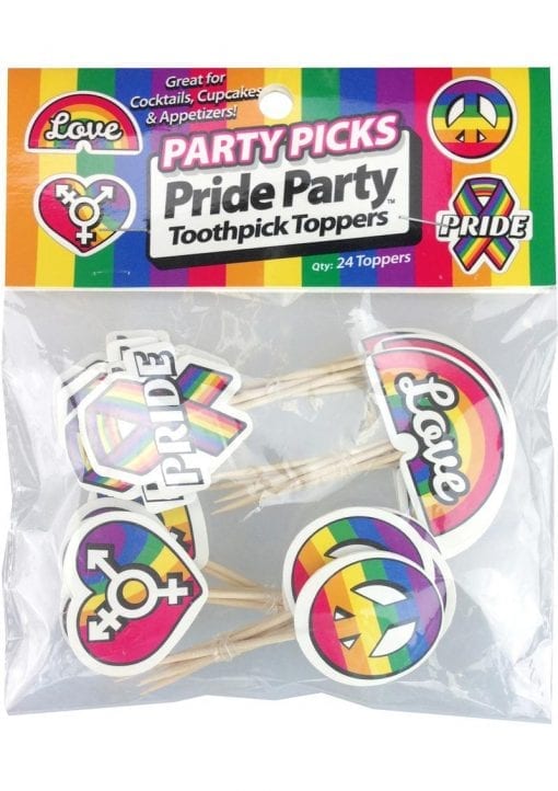 Party Picks Pride Party Toothpick Toppers 24 Each Per Pack