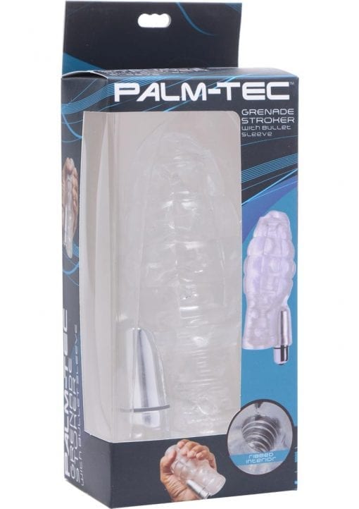 Palm Tec Grenade Stroker With Bullet Sleeve Clear