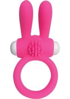 Neon Silicone Rabbit Ring Waterproof Pink