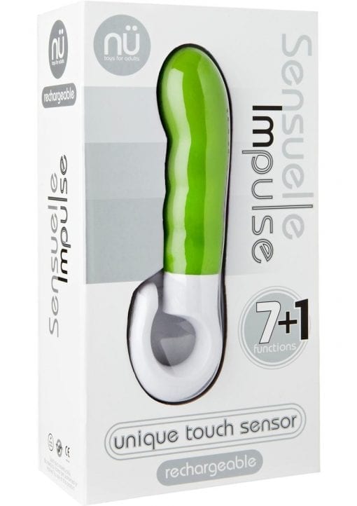 Impulse 7 Function Rechargeable Touch Sensor Silicone Vibe Green
