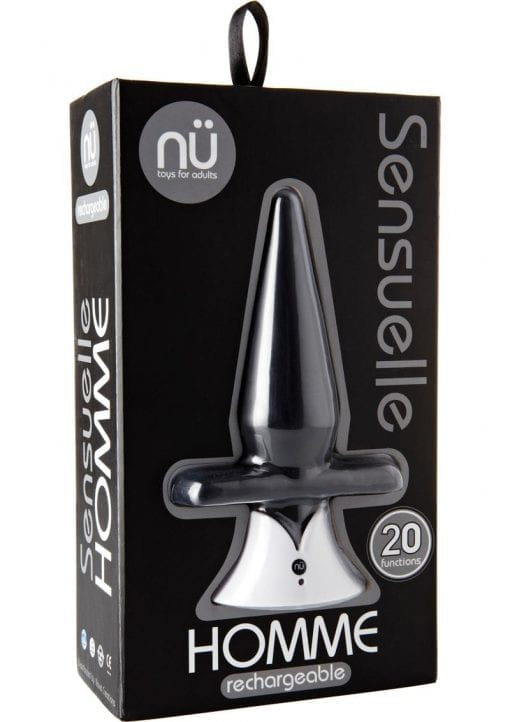 Homme Anal Plug Rechargeable Black 3.2 Inch