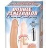 Double Penetrator Dream Cockring 10 Function Vibrating Bullet Waterproof Flesh