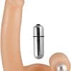 Double Penetrator Dream Cockring 10 Function Vibrating Bullet Waterproof Flesh