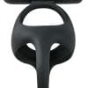 Vibrating bullet and Cock Ring and Testicle Divider Waterproof Black