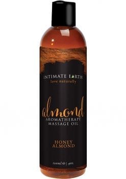 Intimate Earth Almond Aromatherapy Massage Oil Honey Almond 4oz