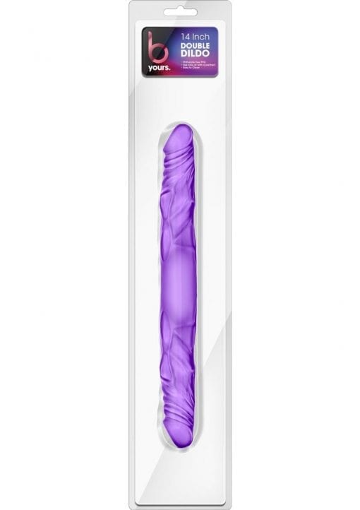 B Yours Double Dildo Jelly Purple 14 Inches