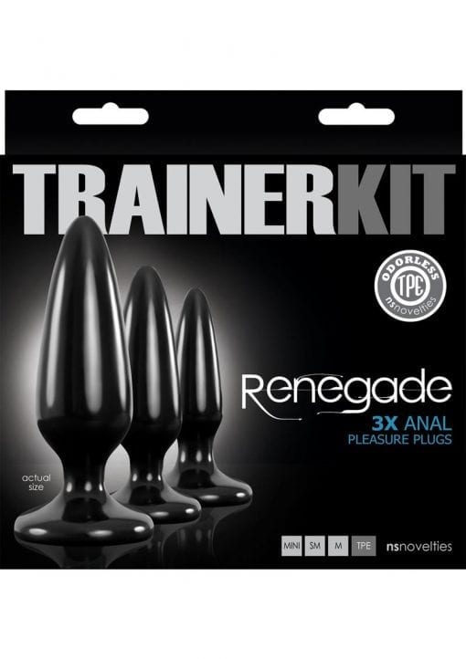 Renegade Trainer Kit 3X Anal Plugs - Black