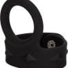Silicone Tri-Snap Scrotum Support Ring Medium Black