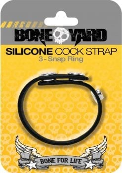 Boneyard Silicone Ball Strap 3 Snap Ring Black