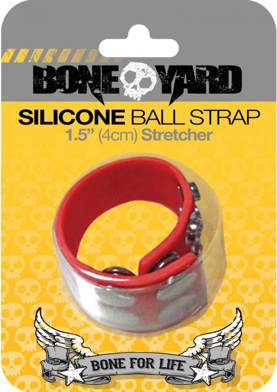 Bone Yard Silicone Ball Strap Red