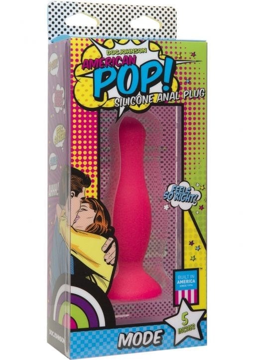 American Pop Mode Silicone Anal Plug Pink 5 Inch