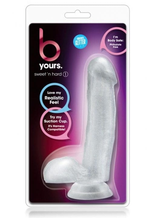 B Yours Sweet N Hard 01 Realistic Dong With Balls Clear 7 Inch