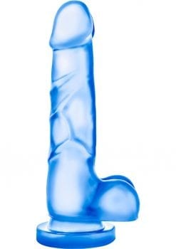 B Yours Sweet N Hard 04 Realistic Dong With Balls Blue 7.7 Inch