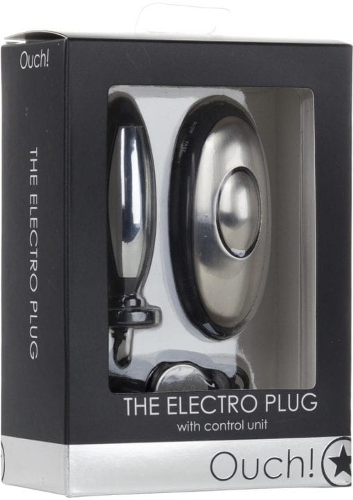 Ouch! The Electro Plug With Control Unit Black And Silver