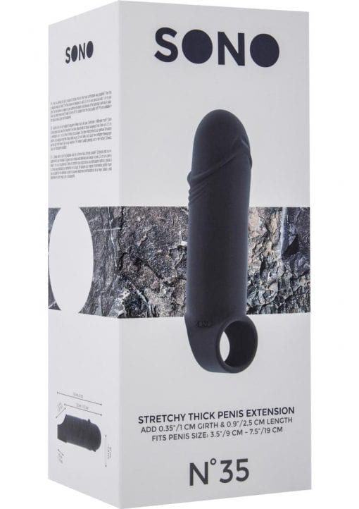 Sono No 35 Stretchy Thick Penis Extension Grey