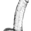 Naturally Yours Ding Dong Jelly Dildo With Balls Waterproof Clear