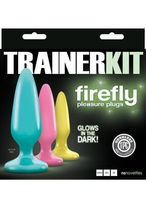 Firefly Pleasure Plugs Trainer Kit Glow In The Dark Assorted Colors