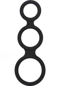 Maximizer Enhancer Silicone Erection And Scrotum Enhancer Cock Ring Black