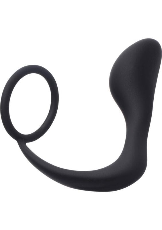 Prostatic Play Explorer 2 Prostate Stimulator And Cock Ring Silicone Black