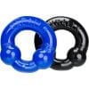 Oxballs Ultraballs Cockring Set 2 Each Per Set Black And Police Blue
