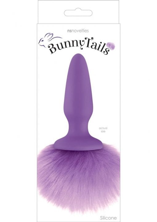 Bunny Tails Silicone Anal Plug - Purple