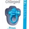 Charged Skooch Rechargeable Vibe Silicone Cock Ring Waterproof Blue