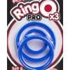 Ringo Pro X3 Silicone Cock Rings Set Waterproof Blue 3 Piece Pack