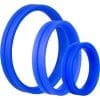 Ringo Pro X3 Silicone Cock Rings Set Waterproof Blue 3 Piece Pack
