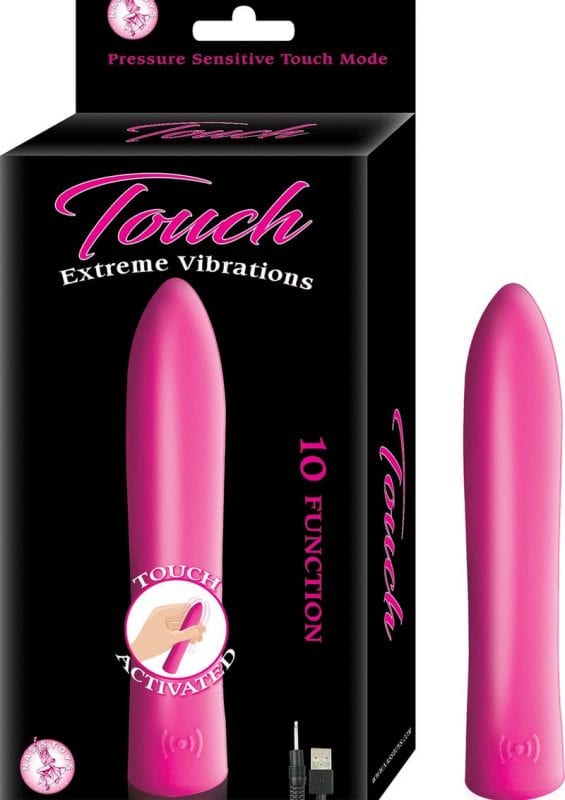 Touch Extreme Vibrations Touch Activited Silicone Vibe Waterproof Pink 5 Inch