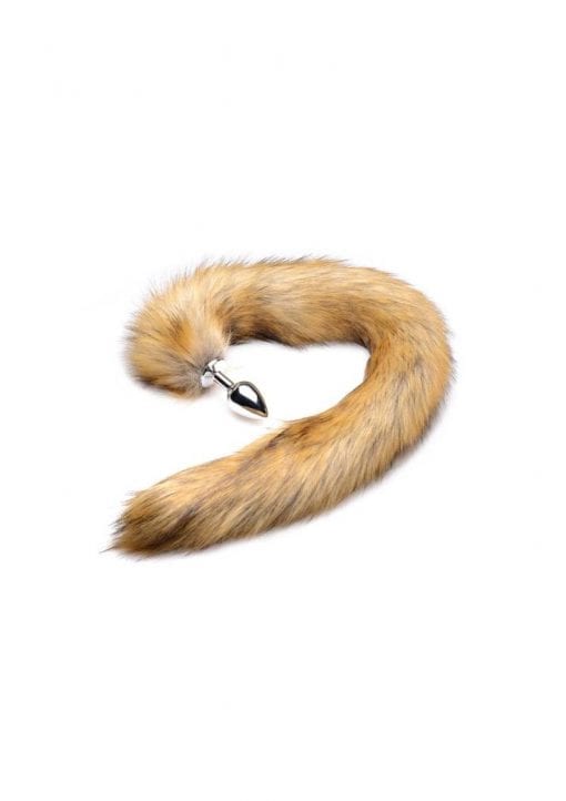 Tailz Mink Tail Butt Plug Brown 4.5 Inch