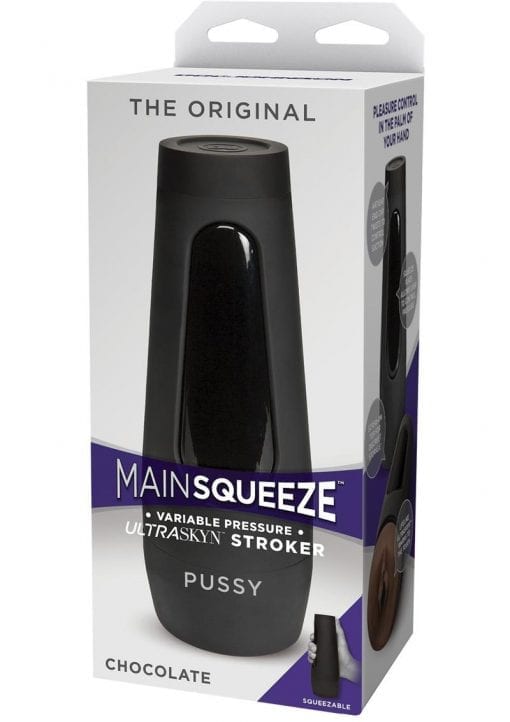 Main Squeeze The Original Ultraskyn Stroker Pussy Masturbator Chocolate 7.5 Inches