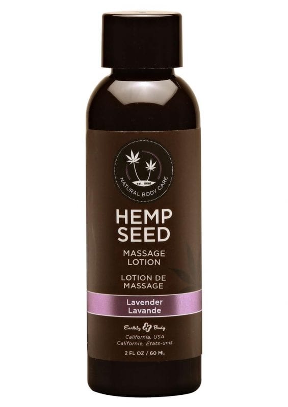 Hemp Seed Massage Lotion 100% Vegan Lavender 2 Ounce