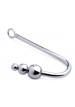 Master Series Meat Hook Beaded Anal Hook Stainless Steel 16 Inch