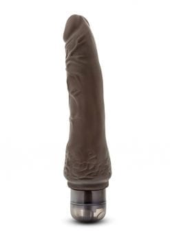 Dr. Skin Cock Vibe 07 Realistic Vibrator Showerproof Chocolate 8.5 Inch