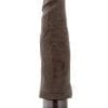 Dr. Skin Cock Vibe 14 Realistic Vibrator Splashproof Chocolate 8 Inch