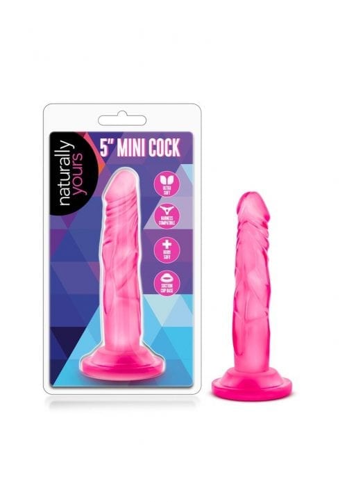 Naturally Yours Mini Cock Realistic Jelly Dildo Pink 5.75 Inch