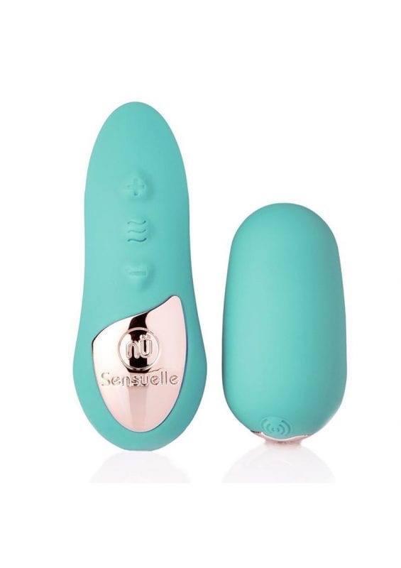 Petite Egg 15 Function USB Rechargeable Wireless Remote Control Silicone Waterproof Teal Blue
