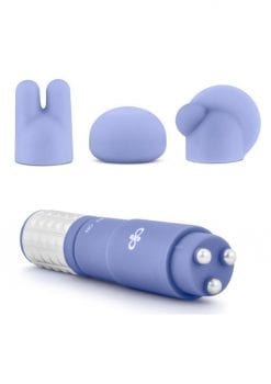 Rose Revitalize Massage Kit With Silicone Attachments Waterproof Periwinkle