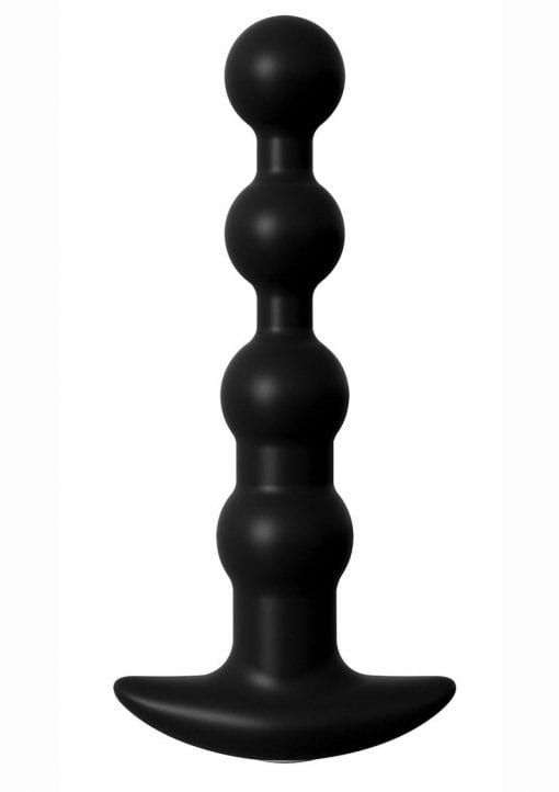 Anal Fantasy Elite Silicone Rechargeable Anal Beads Waterproof Black