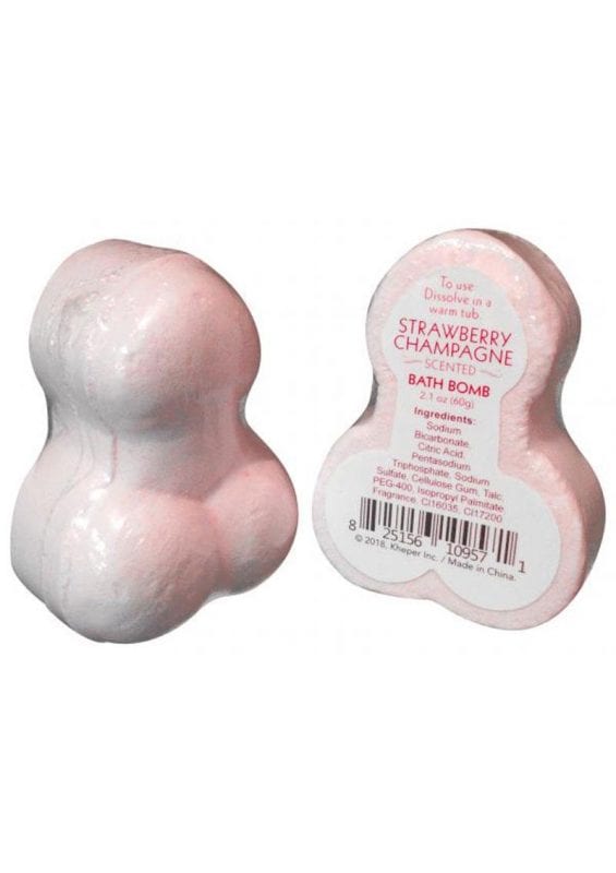 Naughty Bath Bomb Strawberry Champagne Scented Pink 2.1 Ounce