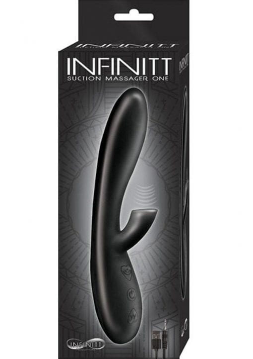 Infinitt Silicone Suction Massager One Waterproof Black 8 Inch