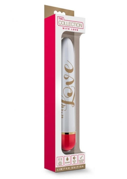 The Collection With Love Vibrator Waterproof White and Devil Red 7 Inch