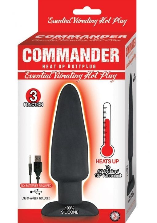 Nasstoys Commander Essential Silicone Vibrating Hot Plug Waterproof Black