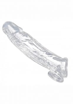 Size Matters Realistic Penis Enhancer And Ball Stretcher Clear 7 Inch