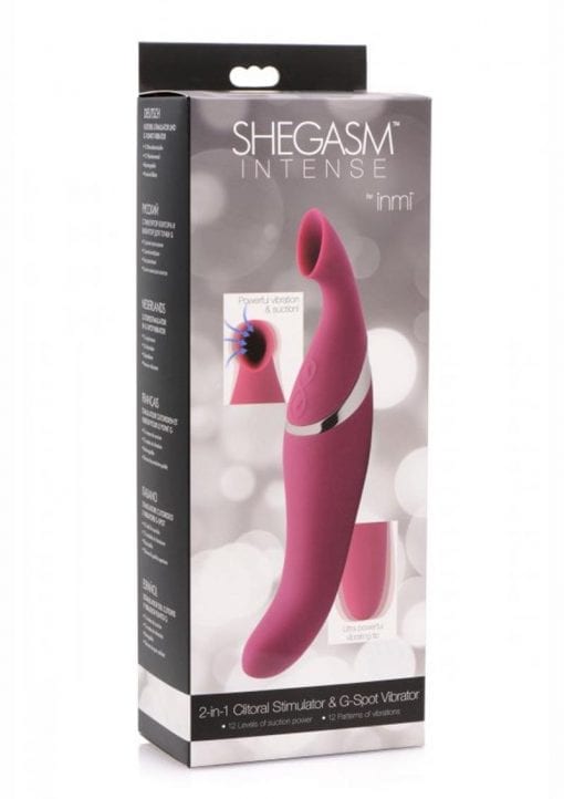 Inmi Shegasm Intense 2 In 1 Clitoral Stimulation Silicone Rechargeable G-Spot Massager