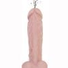 Big Shot Silicone Rechargeable Vibrating Squirting Dong With Balls Waterproof Flesh 8 Inch