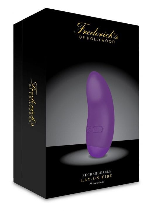 Fredericks`s Of Hollywood USB Rechargeable Come Lay-On Vibrator Silicone Splash Proof Purple