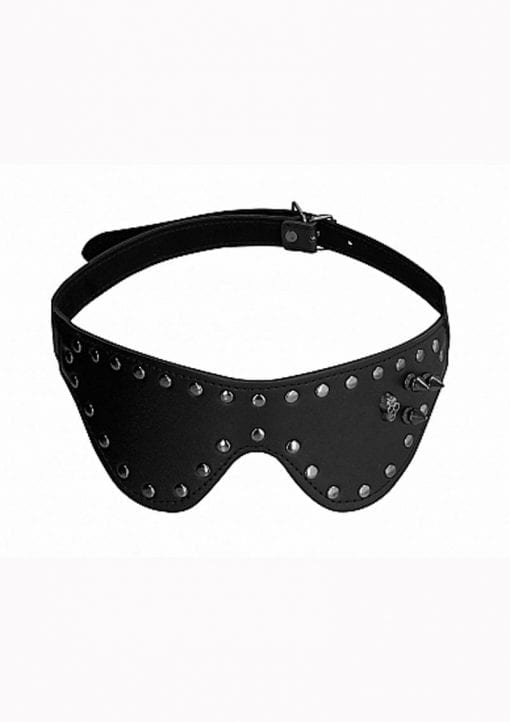 Ouch! Skulls And Bones Skulled Spiked And Studded Eye Mask Black