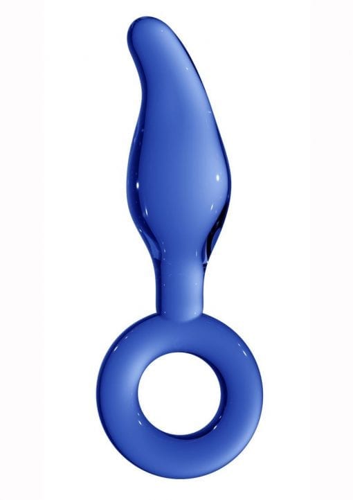 Chrystalino Gripper Borosilicate Glass Wand Blue 7 Inches