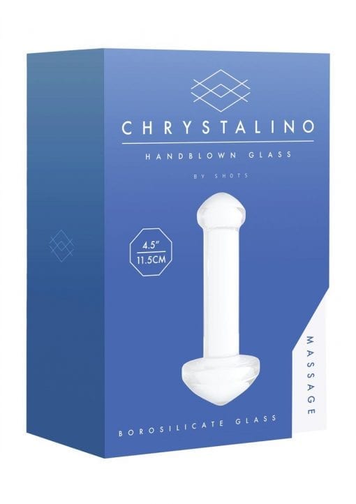 Chrystalino Massage Borosilicate Glass White 4.5 Inches
